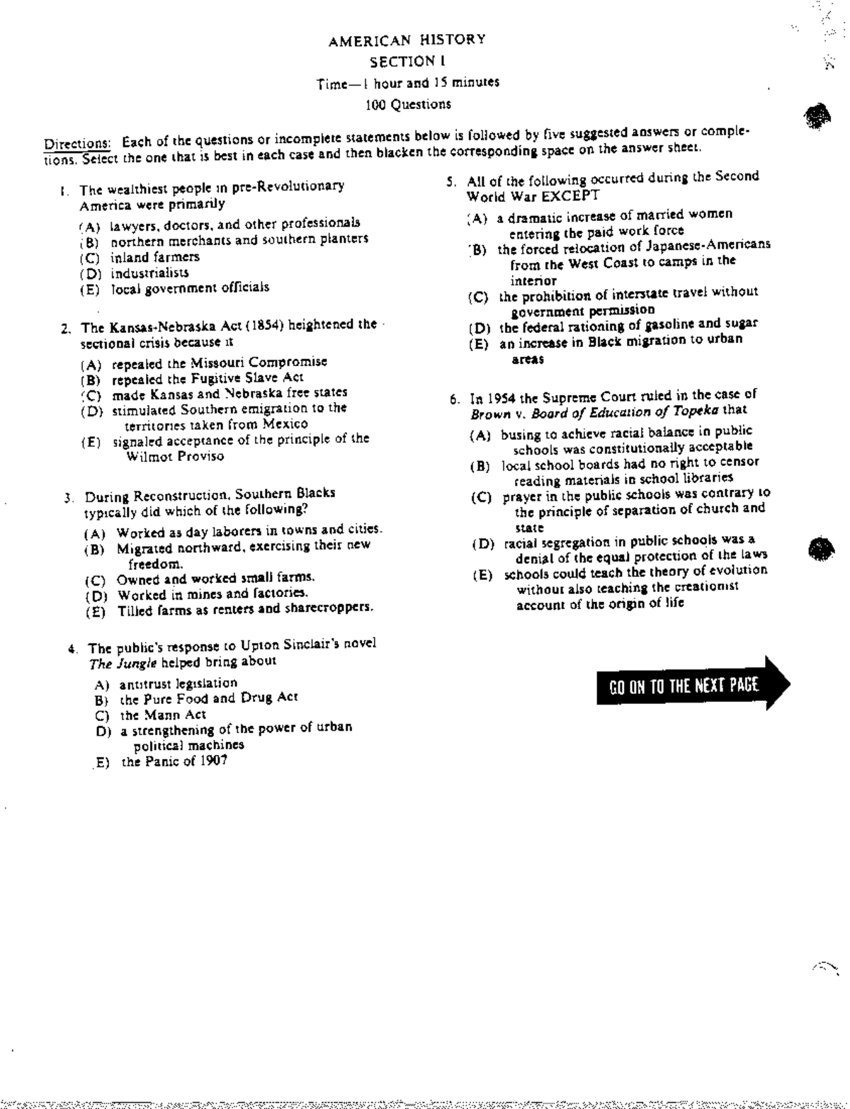 1984 APUSH Exam Review: US History Key Concepts & Questions - Studocu