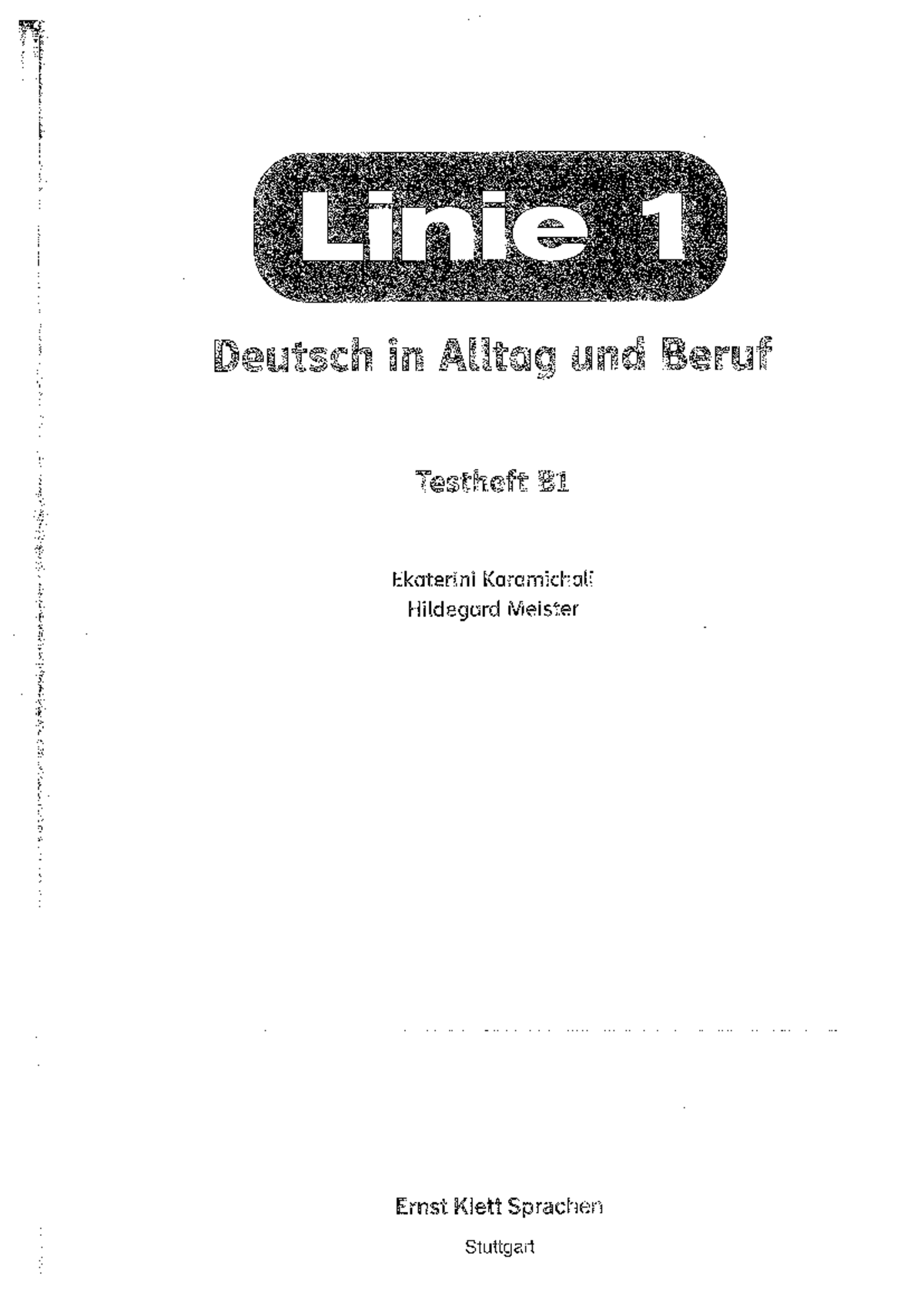 702762544 Linie 1 B1 Testheft: Vorbereitung Auf Prüfungen für Zuwanderer - Document Preview