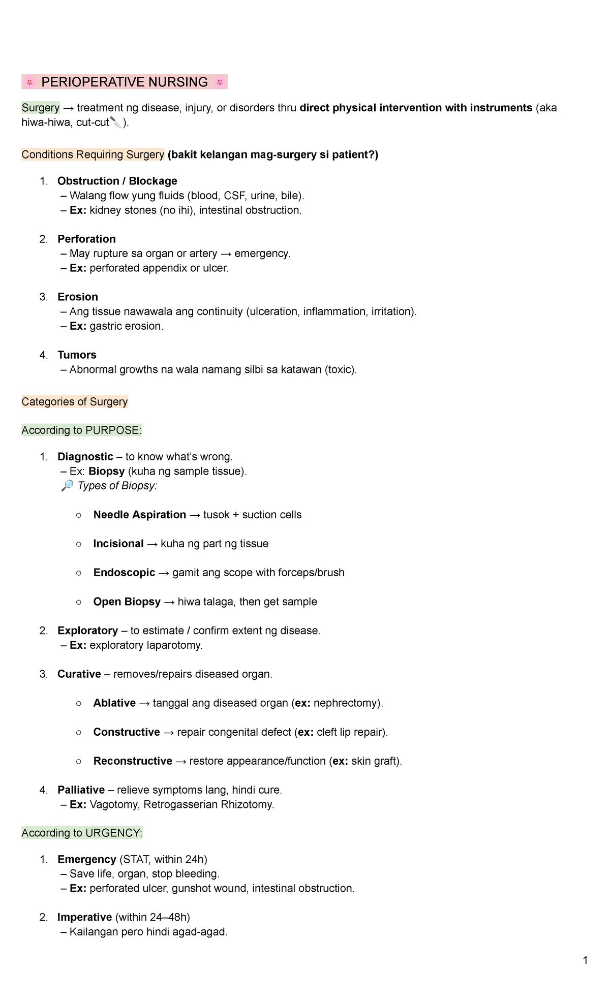 MS Perioperative Nursing: Comprehensive Guide to Surgical Care - Studocu