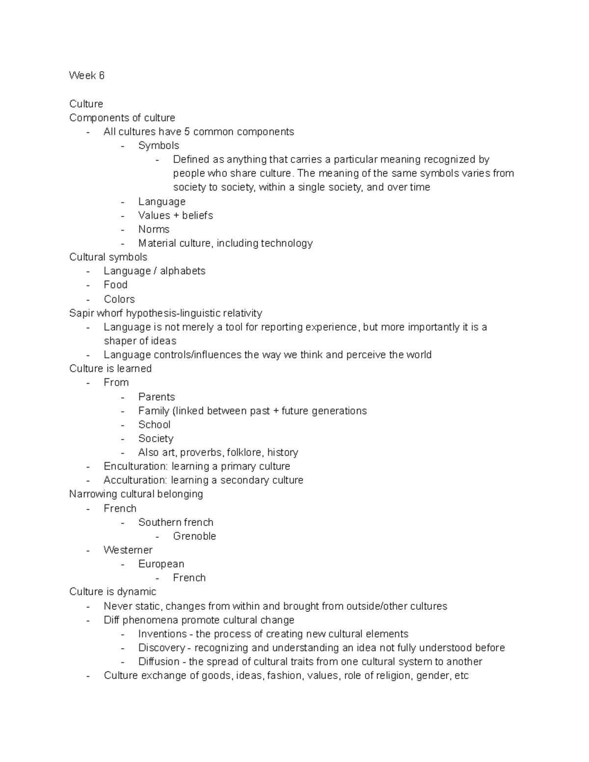Sociology WKS 6-9: Culture, Education, Religion & Social Stratification ...