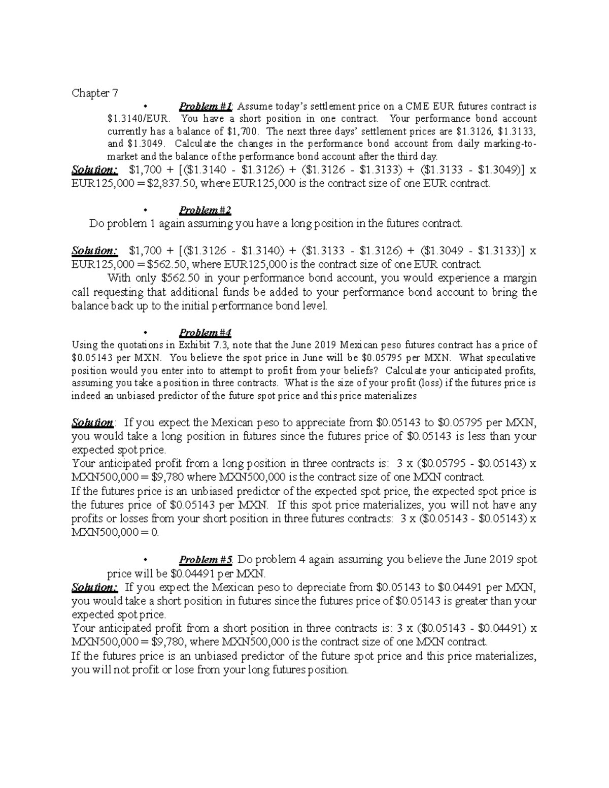 Ch 7 Solutions - Futures & Options Quiz 7b - Studocu