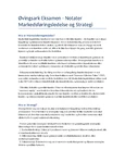 Markedsføringsledelse og Strategi Notater - Eksamens Notater