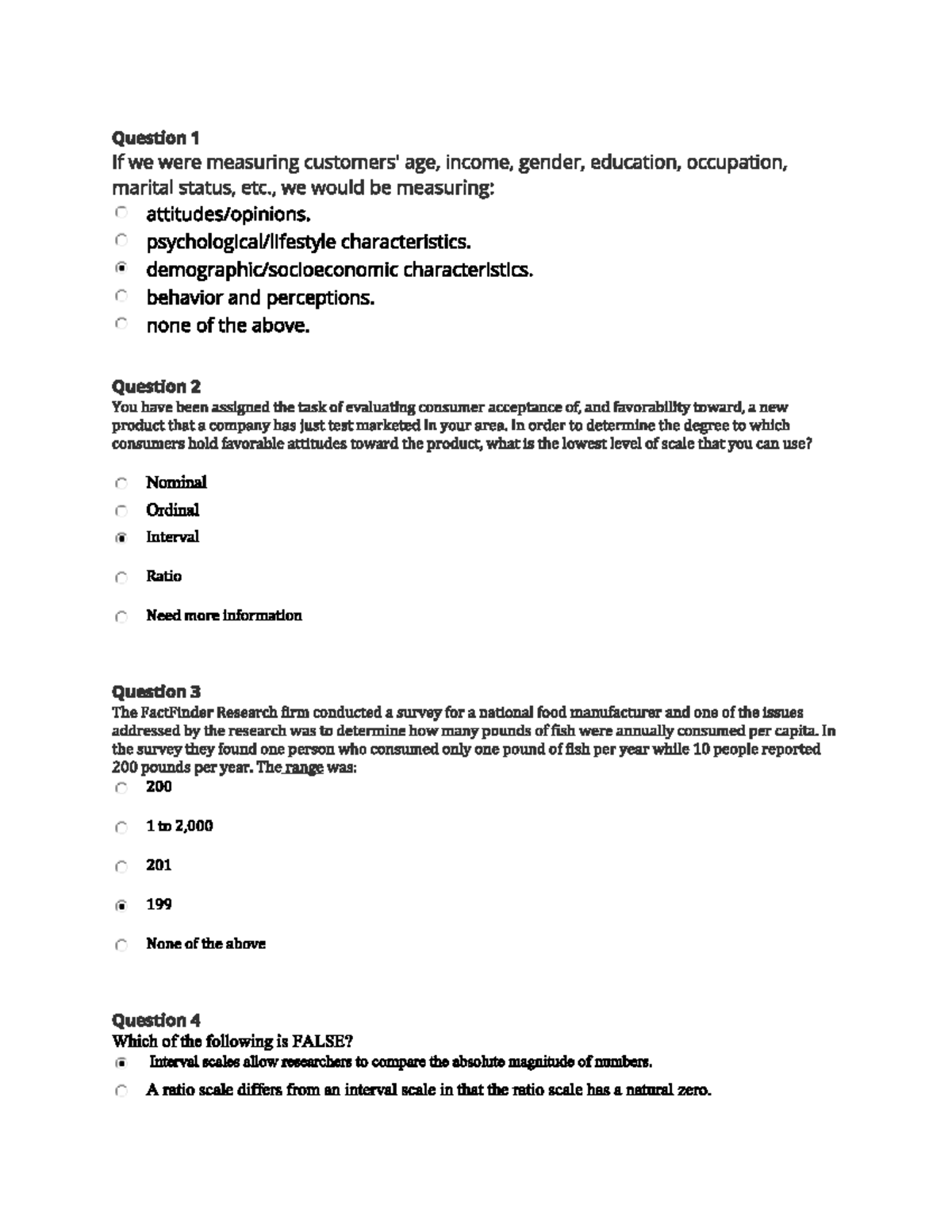 Quiz 2 Revision: Key Concepts in Measurement and Sampling - Studocu
