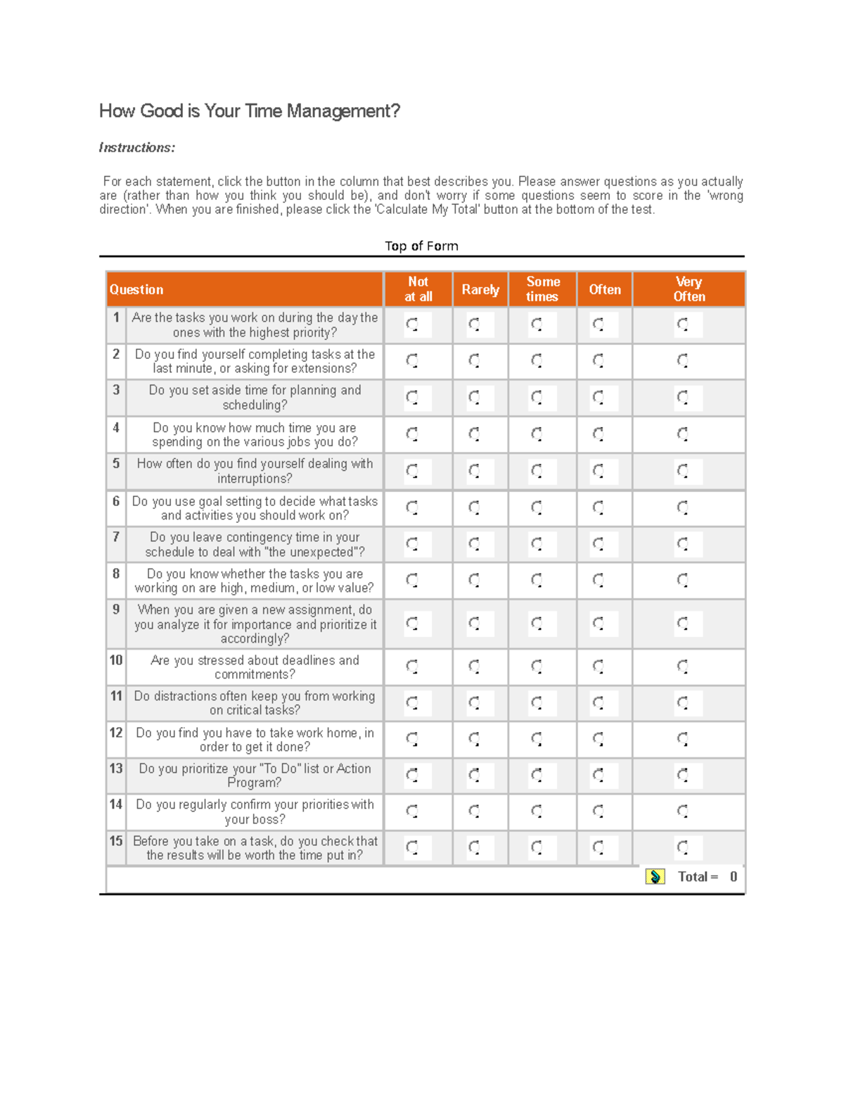 How Good is Your Time Management - How Good is Your Time Management ...