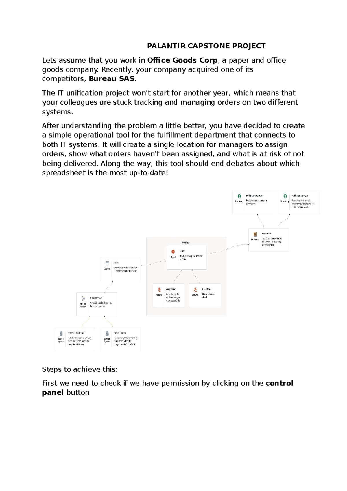 PALANTIR CAPSTONE PROJECT: Operational Tool for Order Management - Studocu