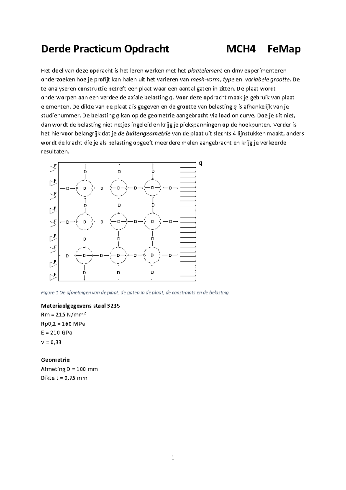 Derde Practicum Opdracht MCH4: FEMAP Mesh Variaties en Analyse ...