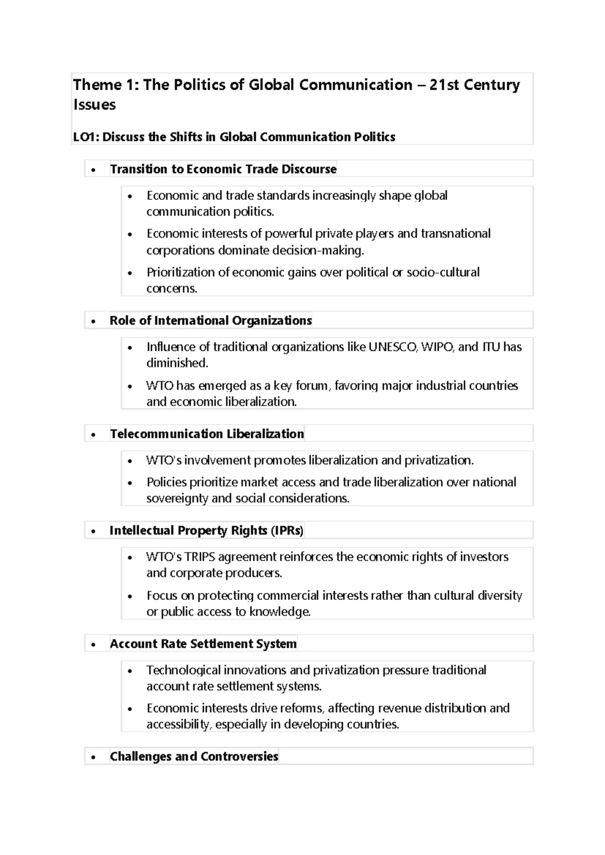 LU 1 Global Communication Overview and Key Concepts – Chapter 1 & 2 ...