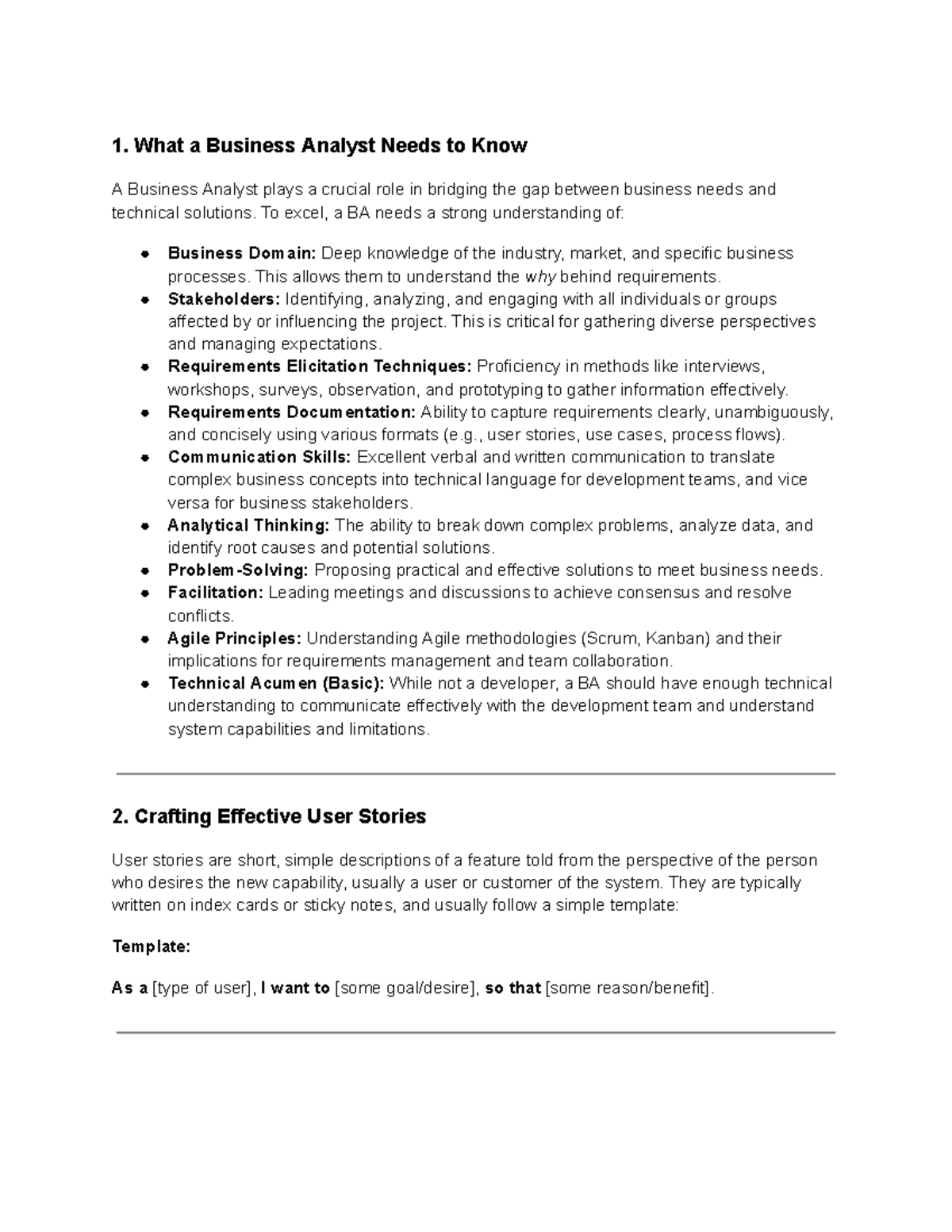 BA Information 1: Essential Skills for Business Analysts - Studocu