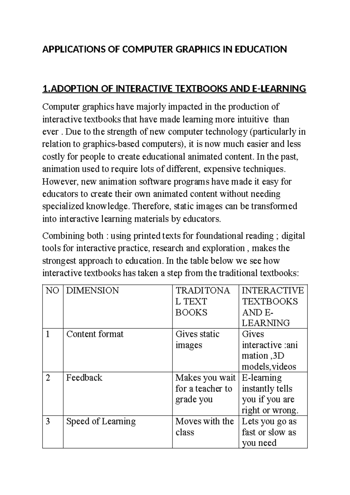 Applications of Computer Graphics in Education: Interactive Textbooks ...