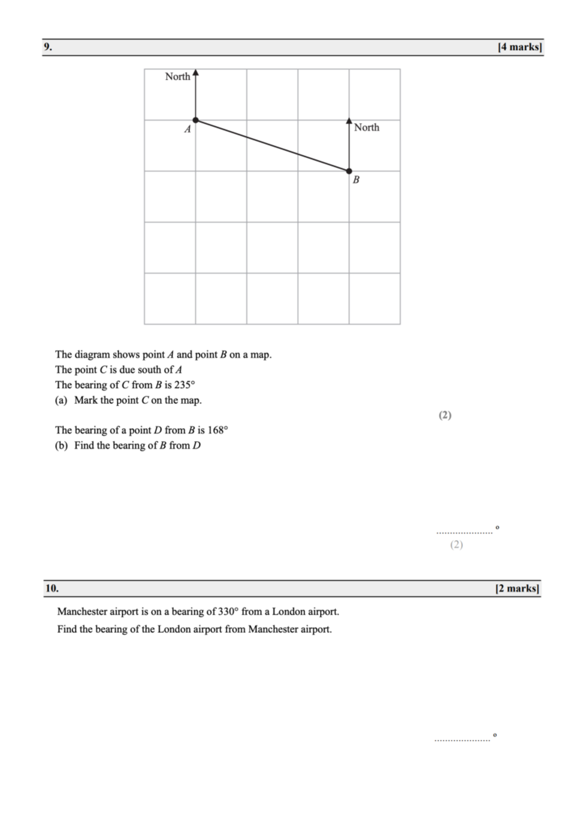 Bearings - Notes for Geometry and Navigation (Course Code: 9) - Studocu