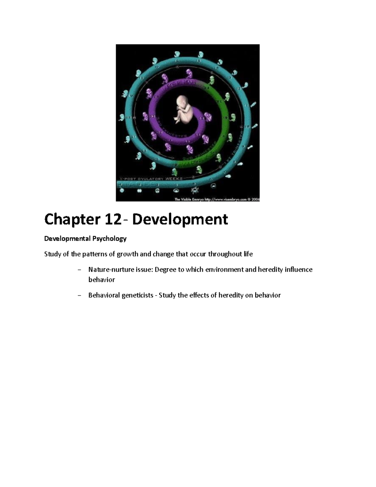 Developmental Psychology (PSY 101): Patterns and Stages of Growth - Studocu