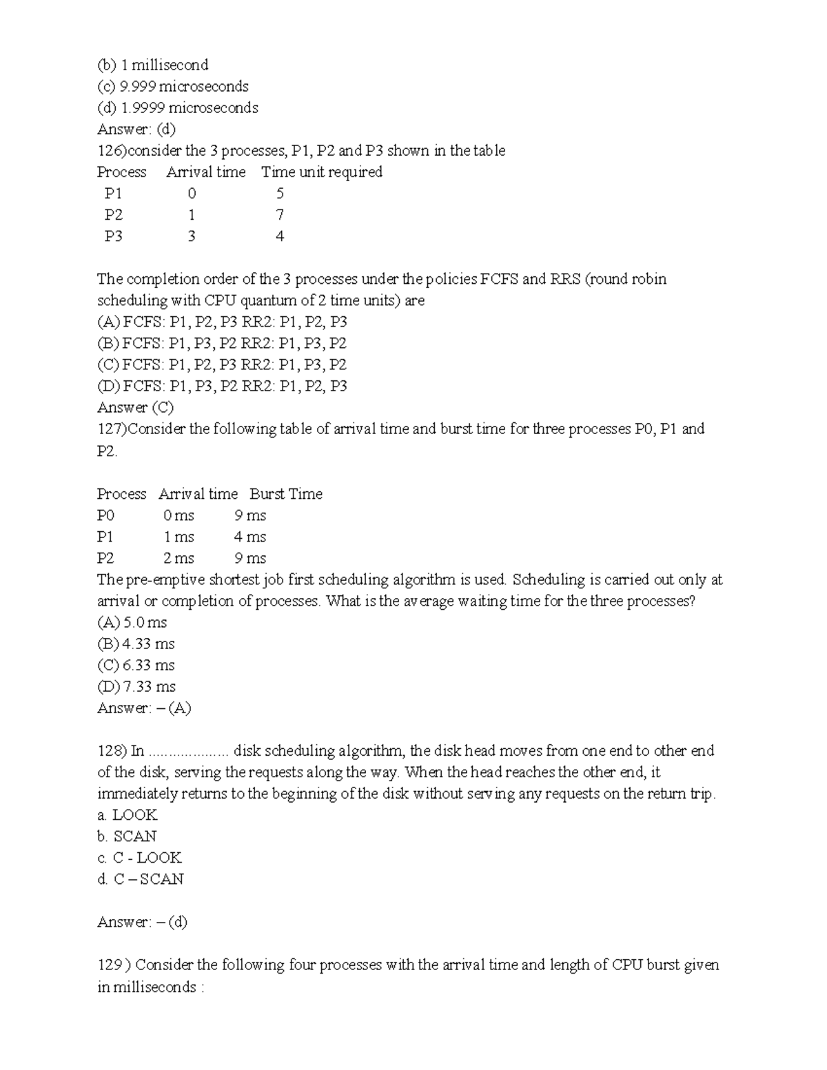Operating Systems Important Questions - IT 101 - 151 Review Guide - Studocu