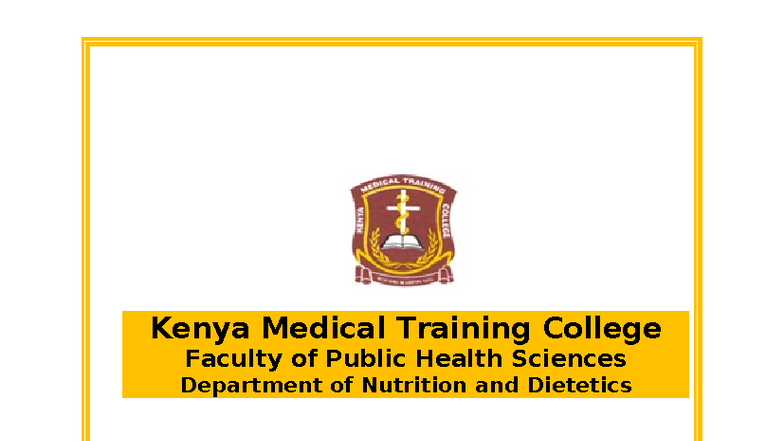 DIP 2019: Meal Management, Planning & Service Training Manual - Studocu