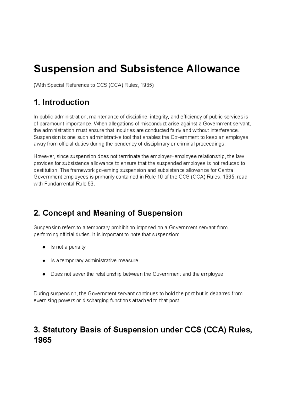 Service Law 2: Suspension, Seniority, and APAR Insights - Studocu