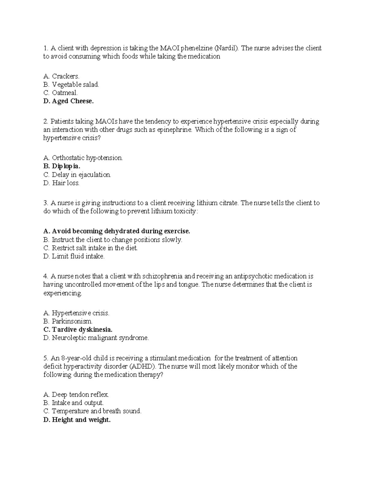 3450 Unit 1&2 Key Points for Mental Health Nursing Exam - Studocu