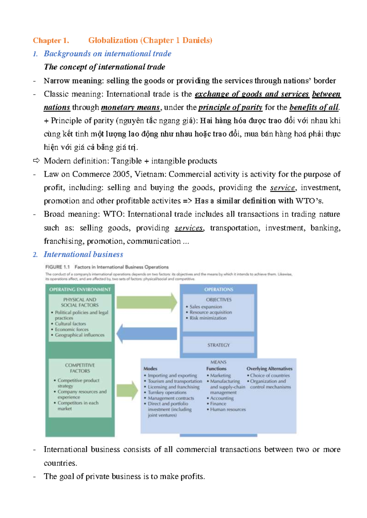 International Business Notes: Chapter 1 - Globalization Insights - Studocu