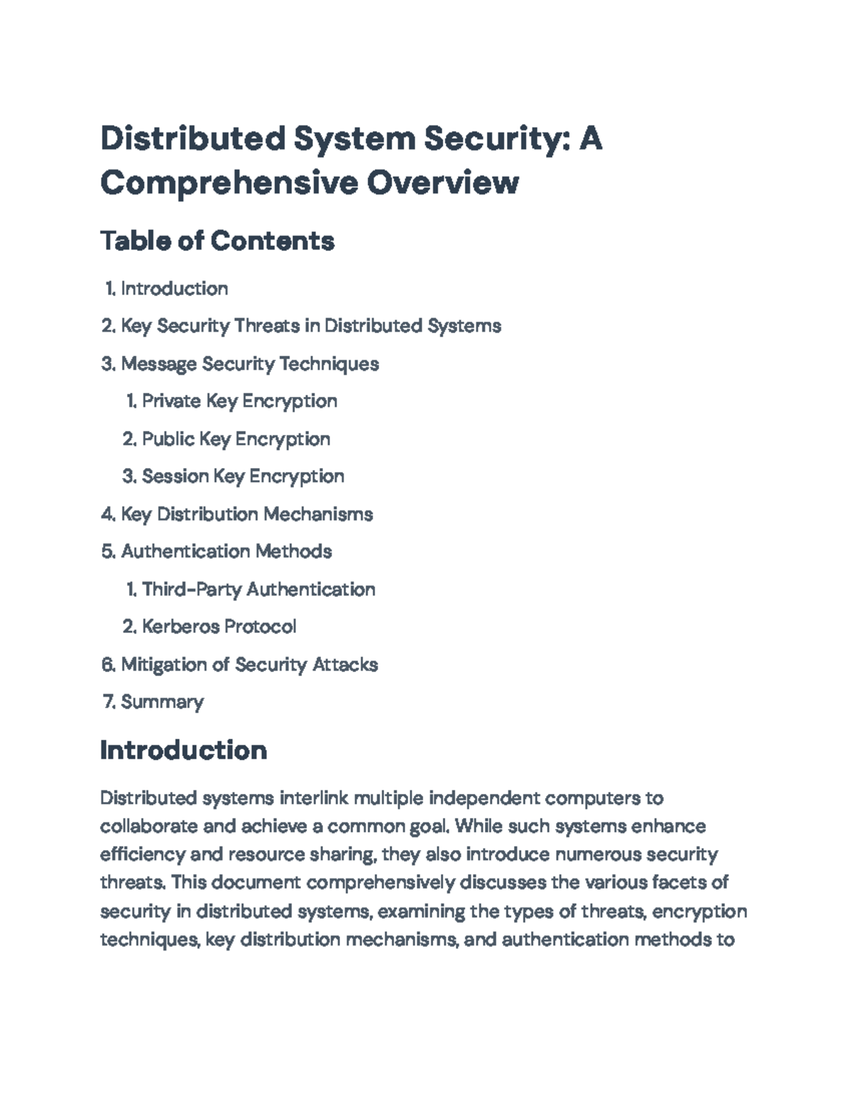Distributed System Security (CS101): Threats, Techniques & Mitigation ...