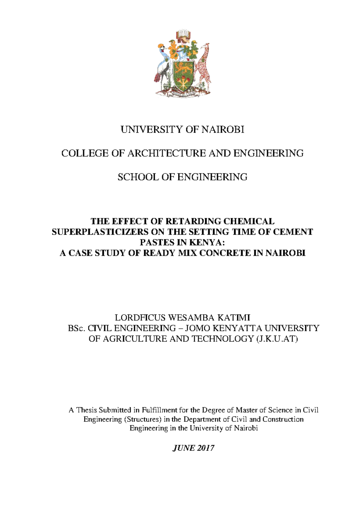 The Effect of Retarding Chemical Superplasticizers on Cement Setting ...