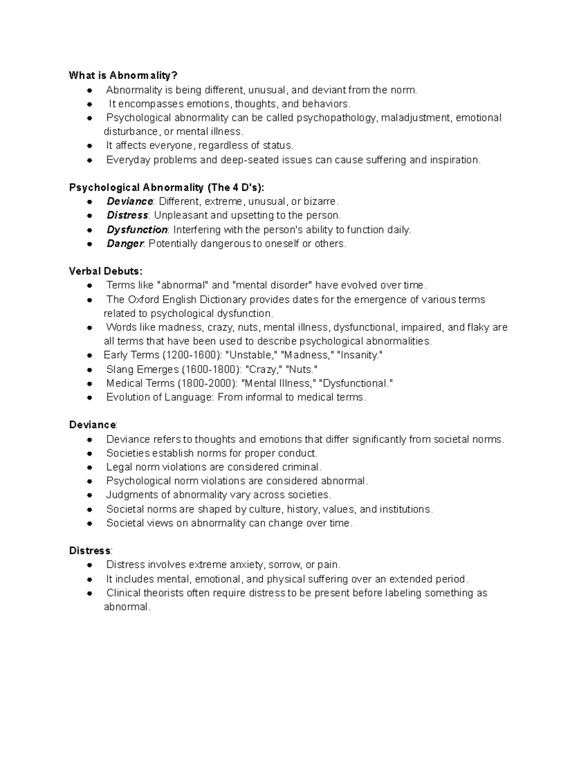 Abnormal Psychology - What is Abnormality? Abnormality is being ...