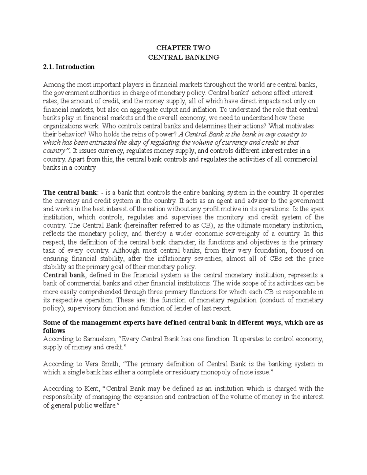 Central Banking Overview: Key Functions and Objectives in Monetary ...