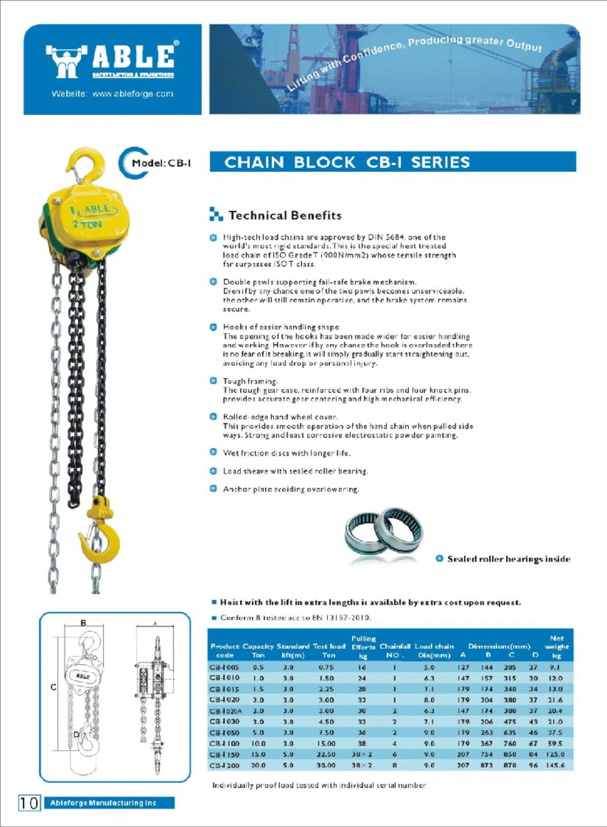Chain Block Rigging Hardware & Lifting Equipment Specifications - Studocu