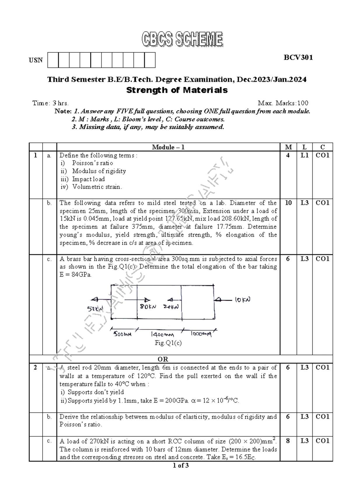 Survey PYQ - QUESTION APAPER - Third Semester B.E./B. Degree ...
