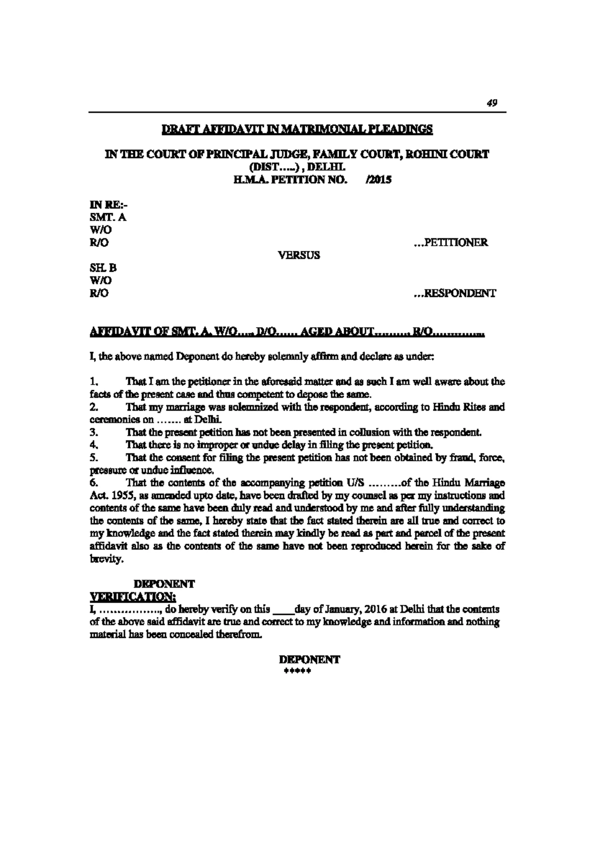 Decree example draft - IN THE COURT OF THE MUNSIFF, ERNAKUI AM Sri.T ...