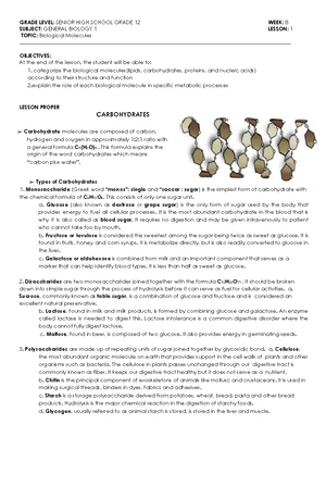 G12 General Biology 1 Lesson 1: Understanding Cell Modifications - Studocu