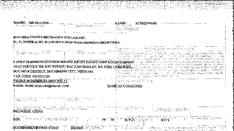 HAWB KCSH2304140: Air Waybill Details and Shipping Information - Studocu
