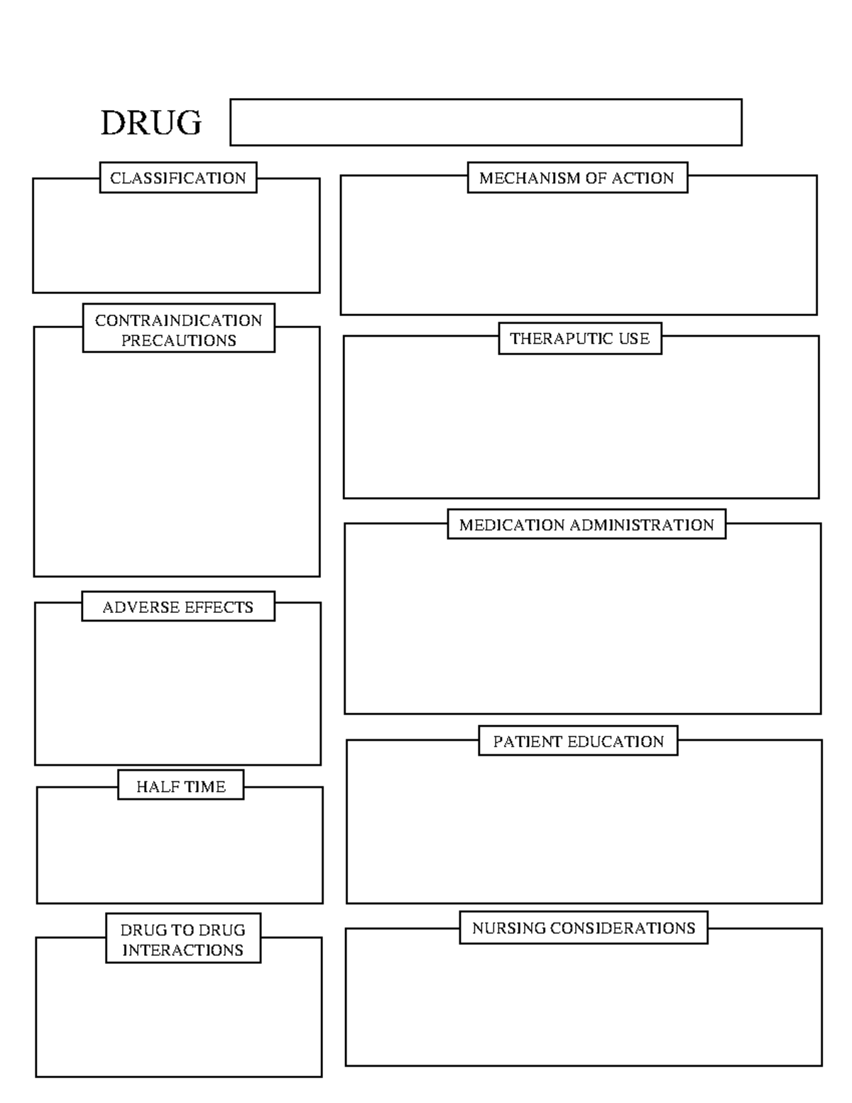 Drug Template Original - NSG3313_A55_30_23 - DRUG CLASSIFICATION ...