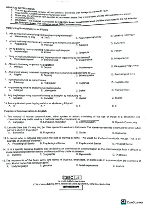 LET General Education Diagnostic Exam Reviewer - March 2025 - Studocu