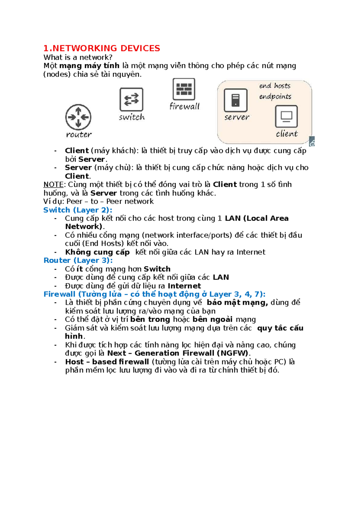 1.NETWORKING DEVICES: Understanding Network Components and Functions ...
