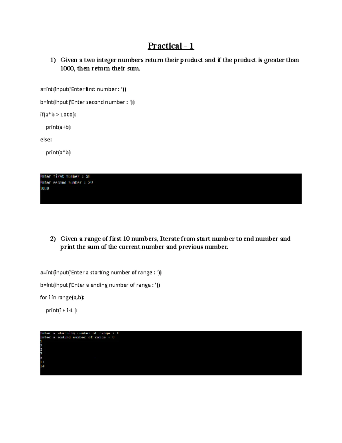 PDS AllPracticals - Lab1: - Basic Python Program. Practical-1:- Aim ...