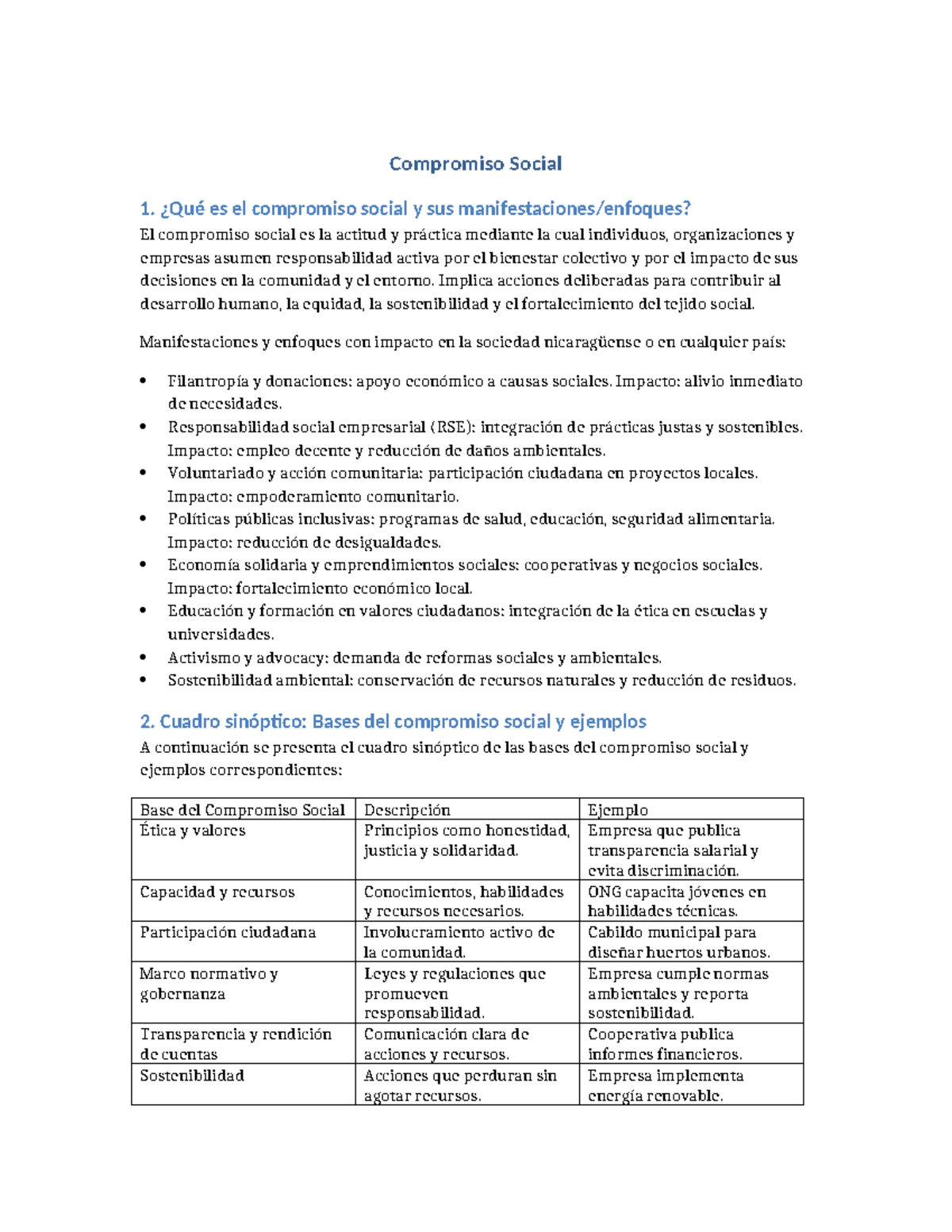 Compromiso Social 1: Fundamentos y Ejemplos de Responsabilidad ...
