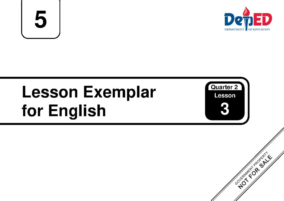 Q2 LE English 5 Lesson 3 Exemplar for Week 3 Activities - Studocu