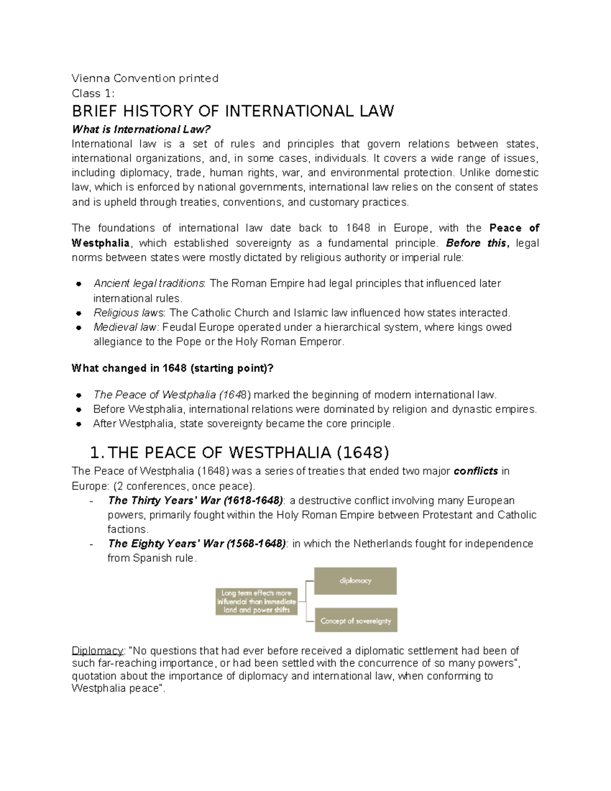 International Law 1: Overview of Key Concepts and Historical Context ...