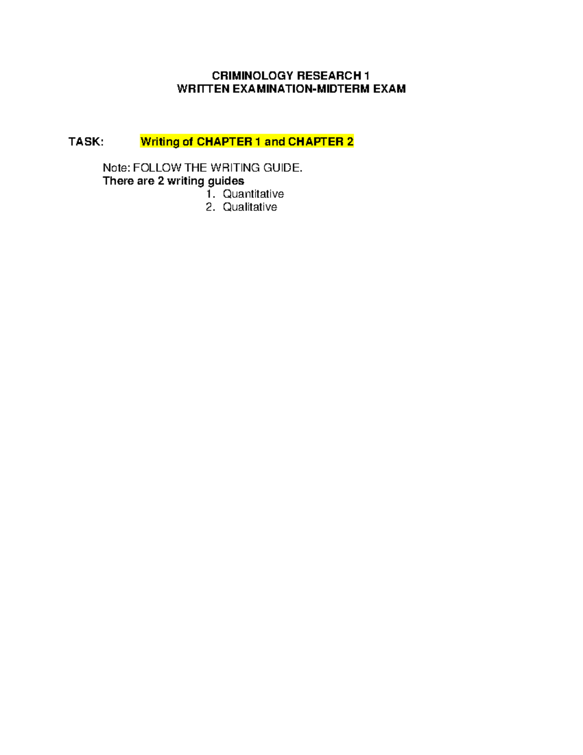 CRIM 1: Trust in Law Enforcement - Chapters 1 & 2 Writing Guide - Studocu