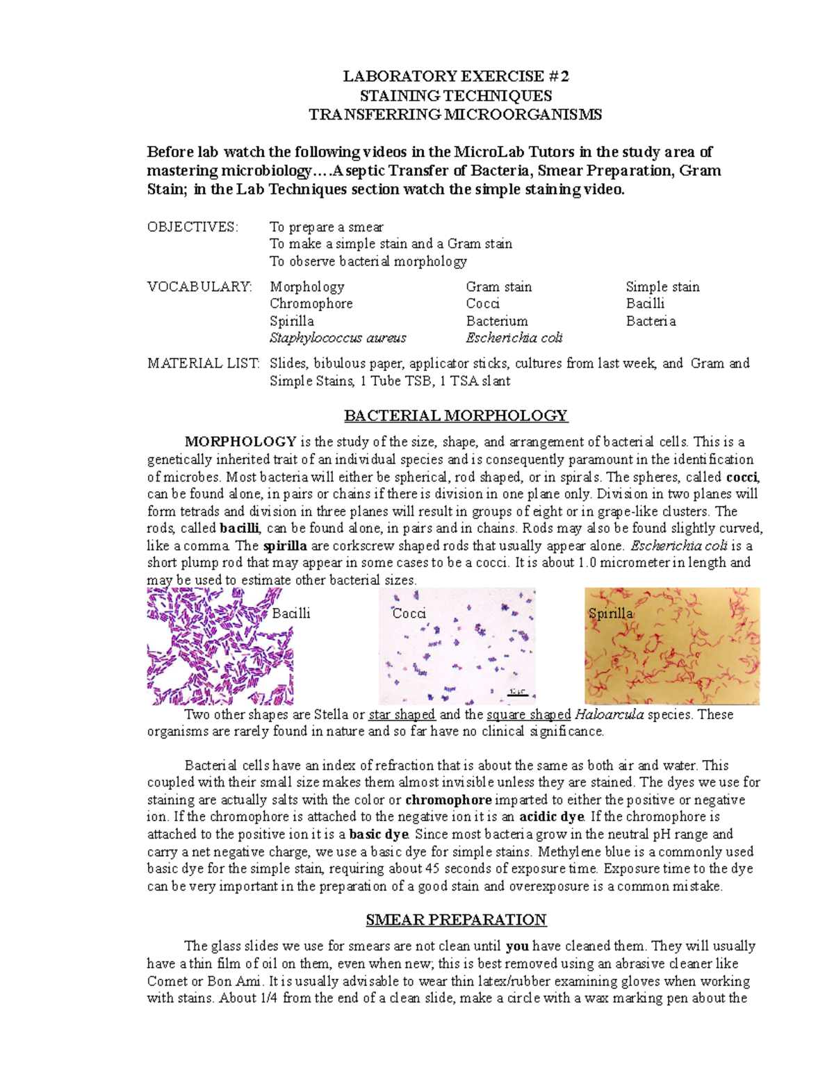 Microbiology Lab Techniques
