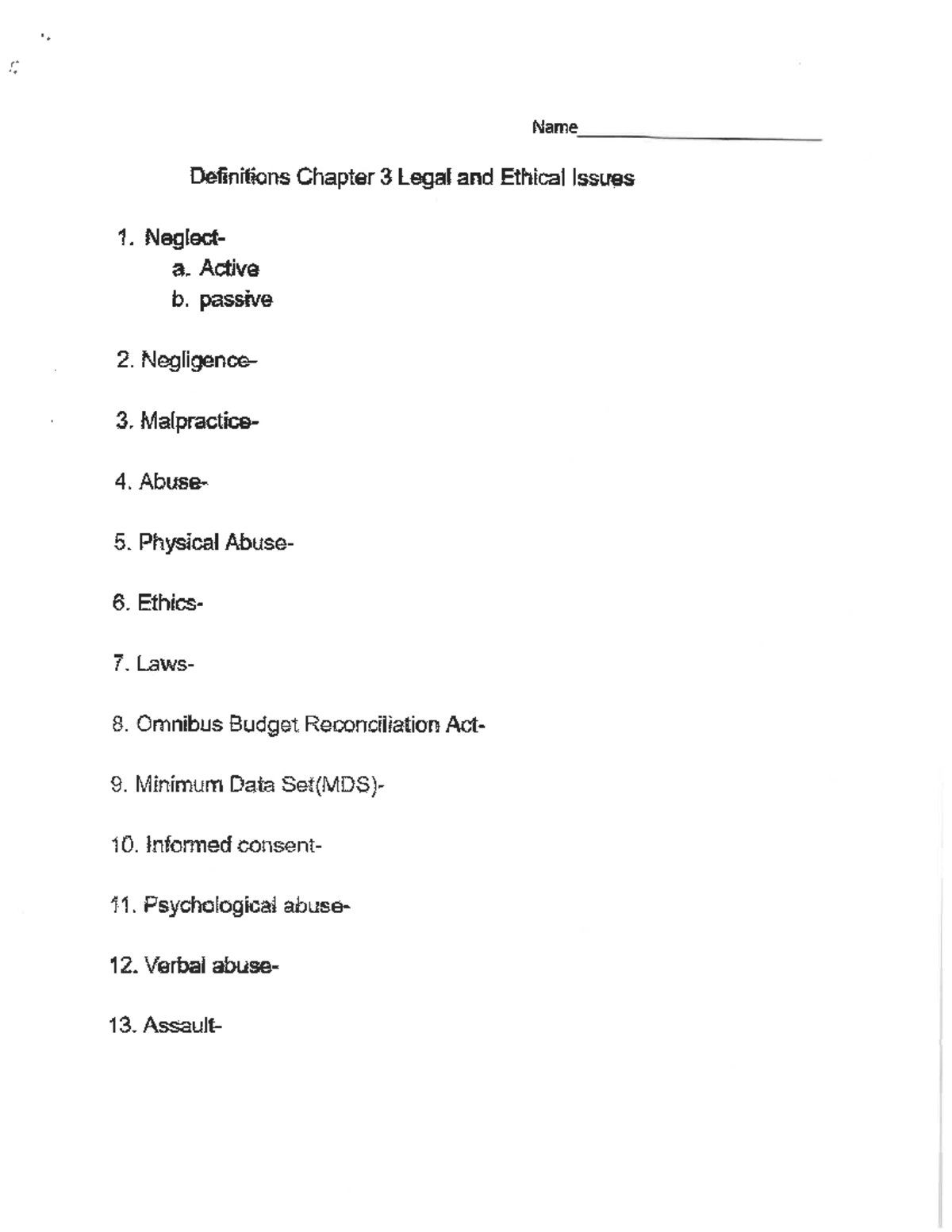 Chapter 3 Definitions: Legal & Ethical Issues Overview - Studocu
