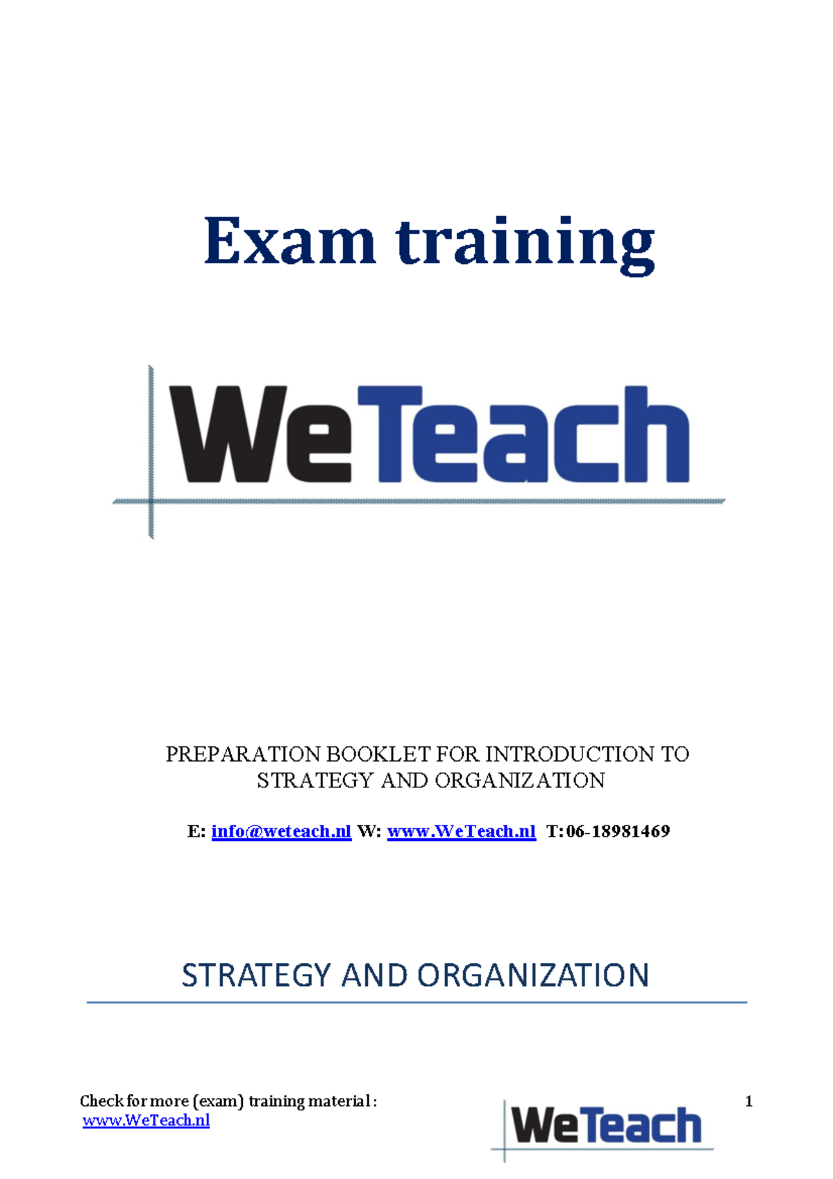 【英語】Organization Excutive Course 6 Exam Training: Introduction to STRATEGY & ORGANIZATION (Course