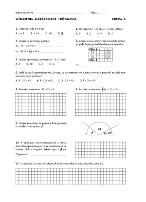 Sprawdzian Semestralny Matematyka Klasa 6 Atematyki www.studocu.com