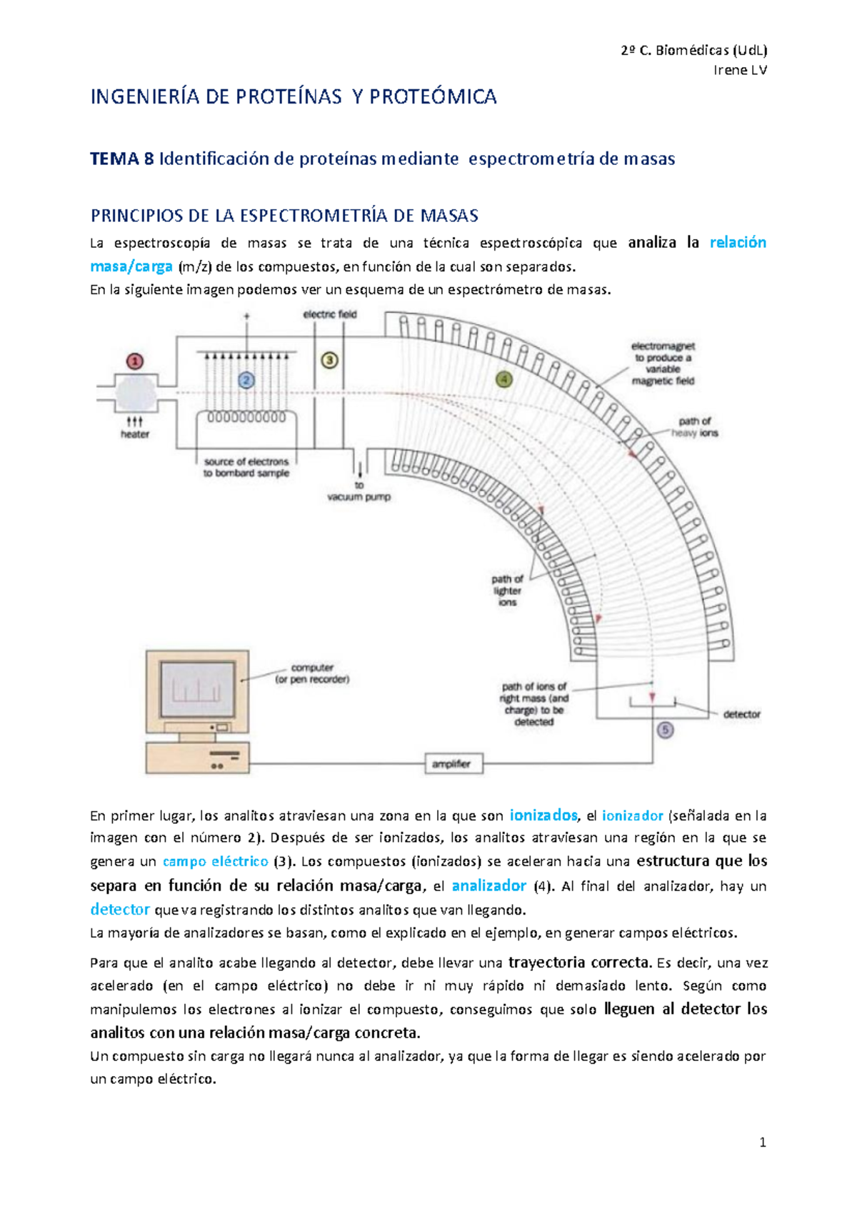 Tema 8: Identificación de Proteínas y Espectrometría de Masas - 2º C ...