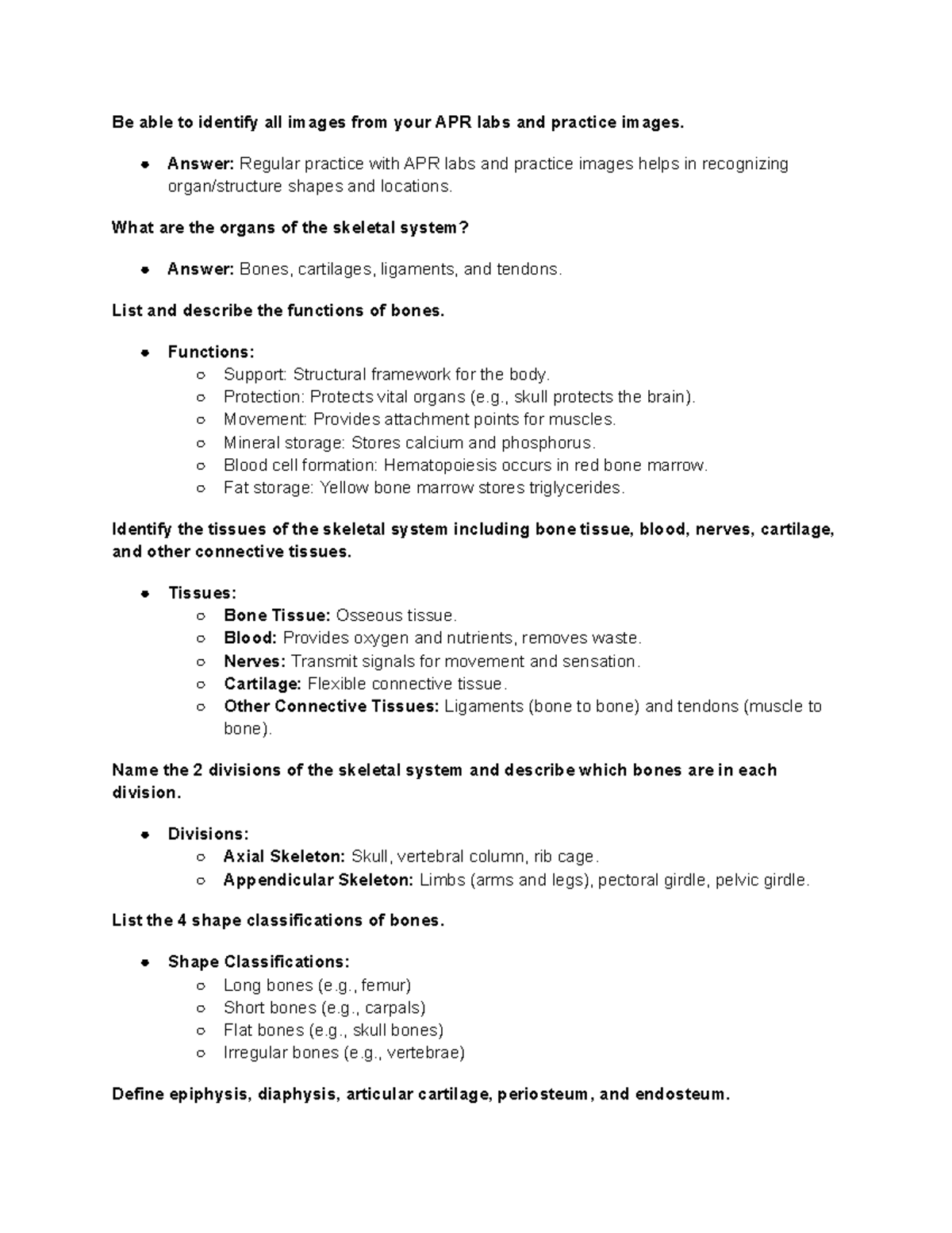 Module 1 Study Guide - Be able to identify all images from your APR ...