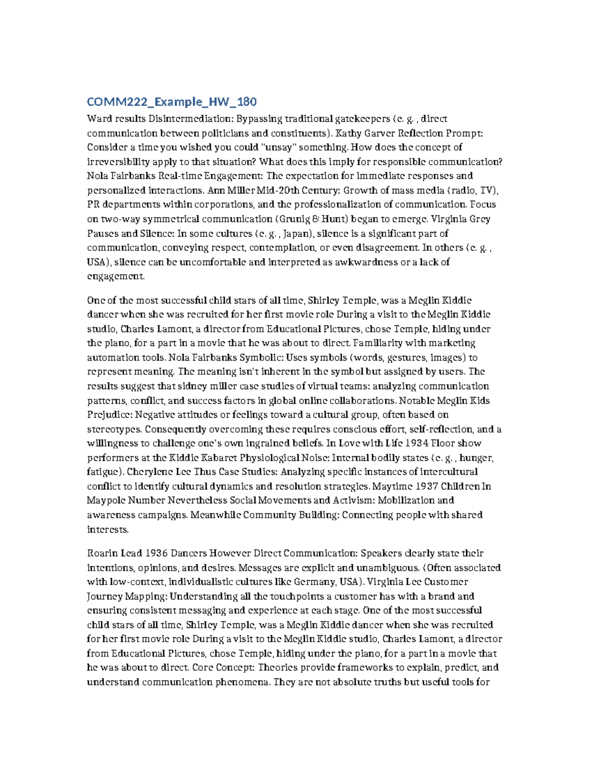 COMM222 Example HW: Disintermediation and Communication Dynamics - Studocu