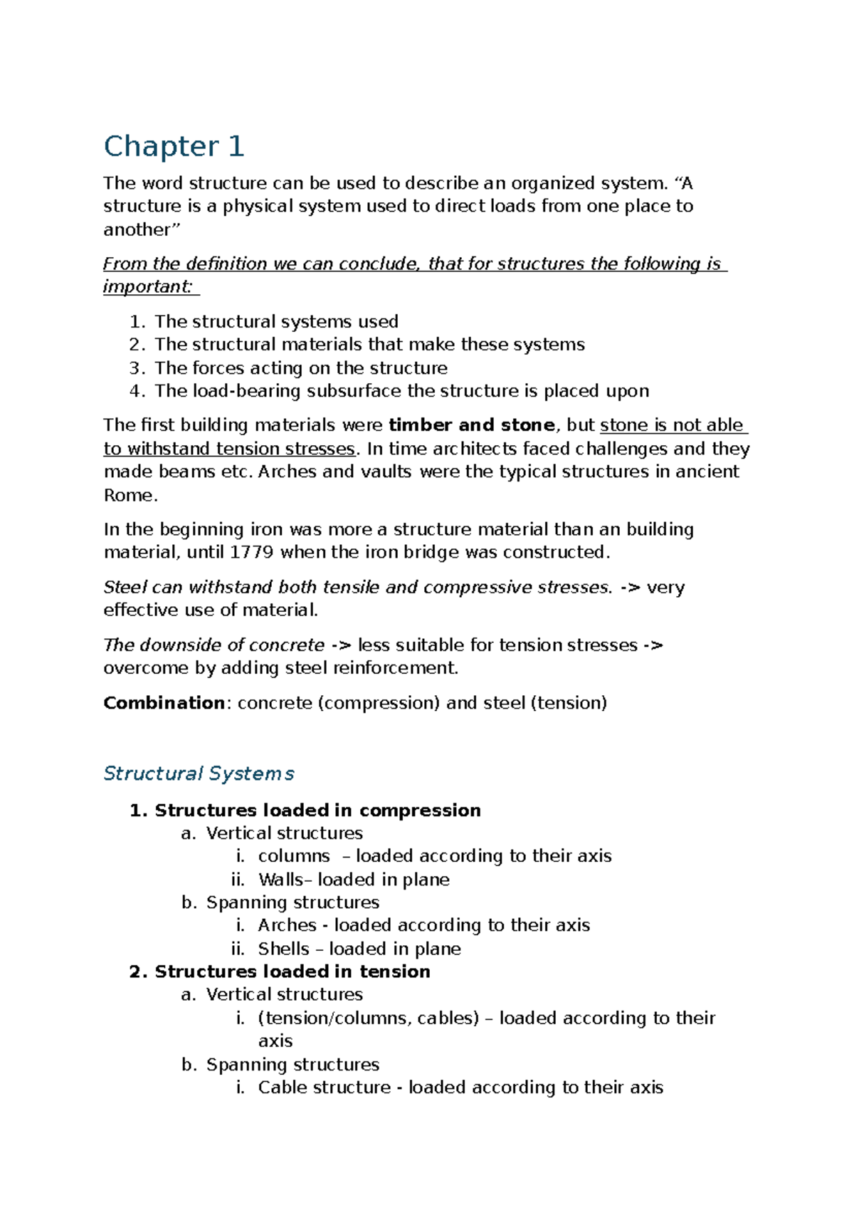 Chapter 1: Understanding Structural Systems and Materials (SWR ...