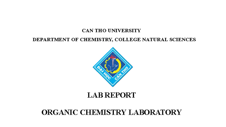 LAB REPORT - ORGANIC CHEMISTRY LAB (OCHEM 101) - LESSON 1: PURIFICATION ...