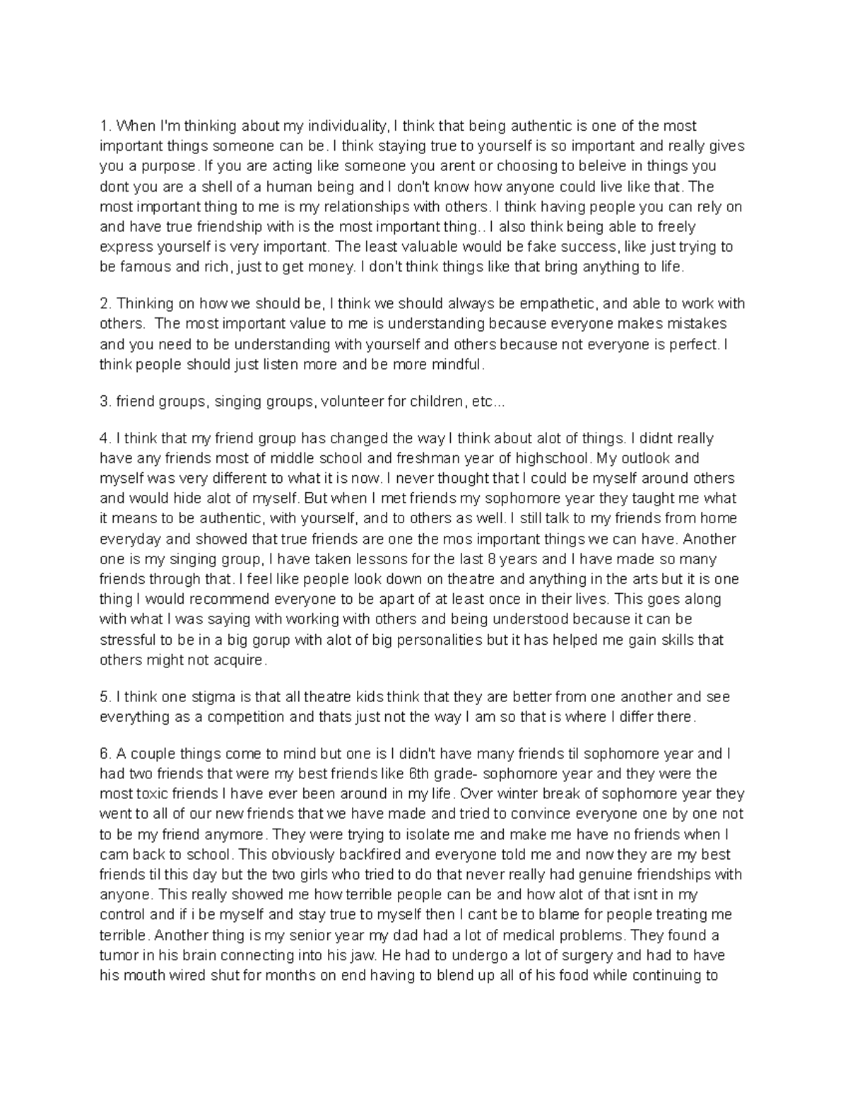 ENG 101: Essay on Authenticity, Relationships, and Abortion Rights ...