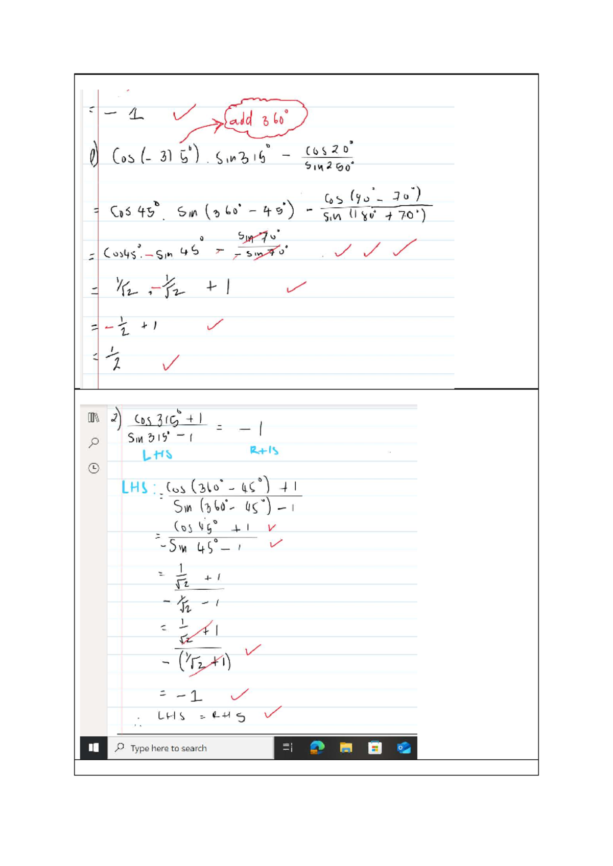 MATH 101: Simplification of Trigonometry Functions Explained - Studocu