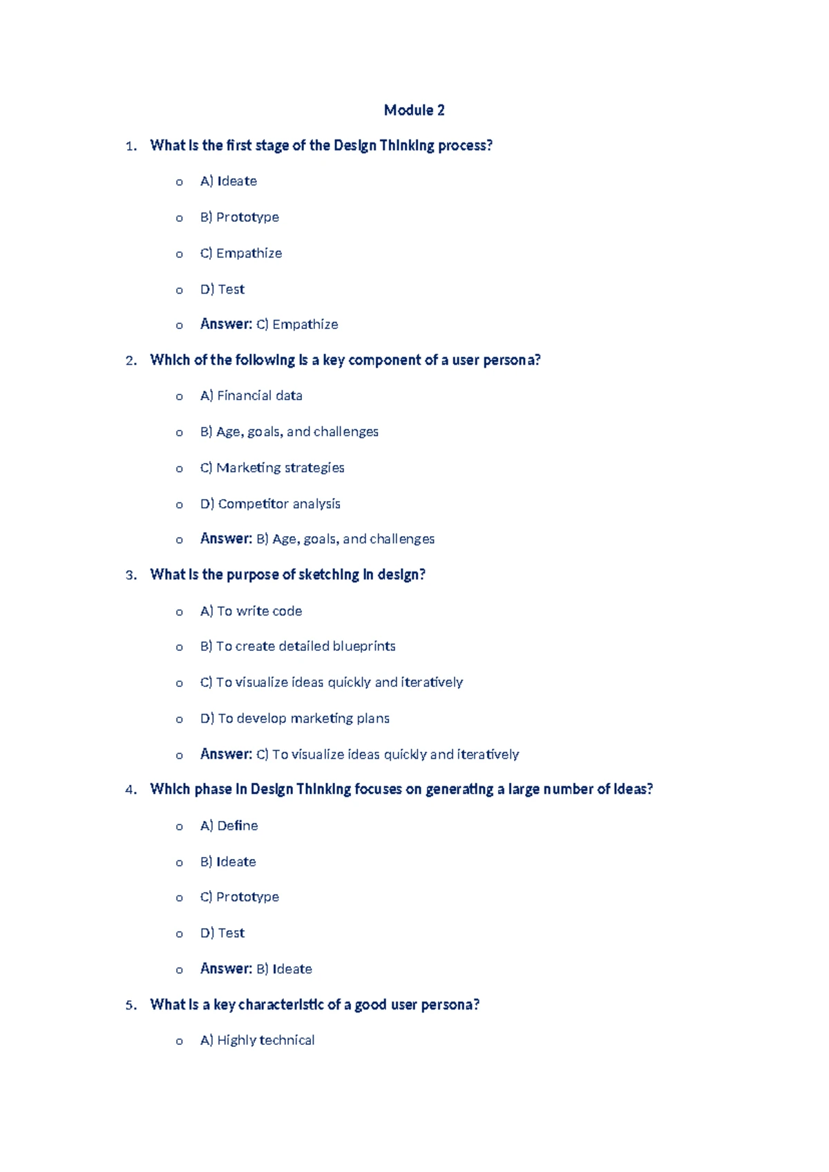 Module 1 Question Bank: UI/UX Design Fundamentals - Studocu