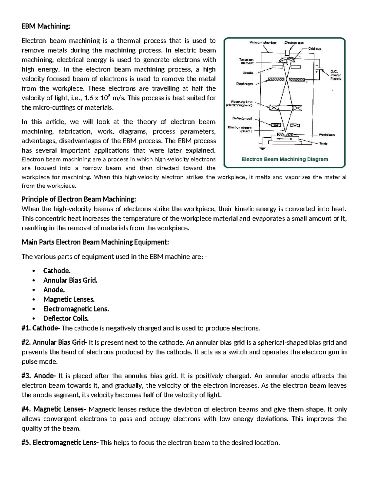 EBM 101: Comprehensive Overview of Electron Beam Machining Process ...